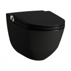 Laufen Riva miska WC wisząca myjąca z deską wolnoopadającą czarny mat H8206917160001
