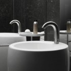 Laufen Curvetronic bateria elektroniczna umywalkowa z mieszaczem zasilanie z sieci inox HF707153423000