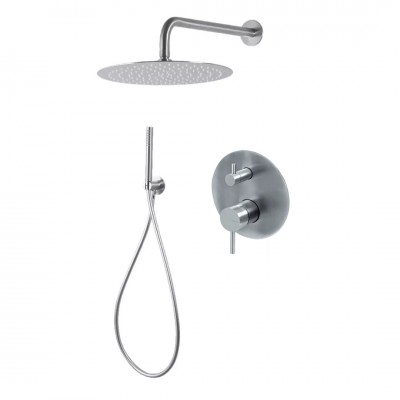 Vema Tiber Steel zestaw prysznicowy podtynkowy deszczownica 30 cm TIBZES30