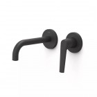 Tres Fuji bateria umywalkowa podtynkowa wylewka 17,7 cm czarny mat 28130021NM