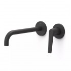 Tres Fuji bateria umywalkowa podtynkowa wylewka 23,7 cm czarny mat 28130022NM