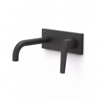 Tres Fuji bateria umywalkowa podtynkowa wylewka 18 cm czarny mat 28130023NM