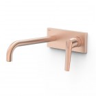 Tres Fuji bateria umywalkowa podtynkowa wylewka 24 cm złoto różowe mat 28130024OPM