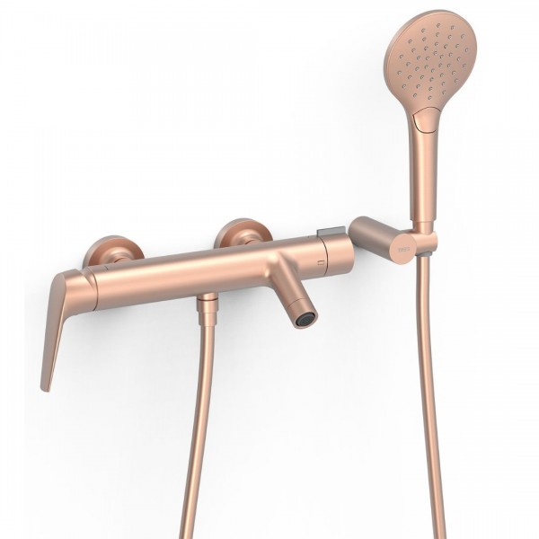 Tres Fuji bateria wannowa ścienna złoto różowe mat 28117001OPM