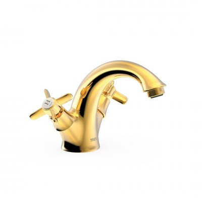 Tres Clasic bateria umywalkowa złota 24210201OR