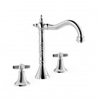 Tres Clasic bateria umywalkowa 3-otworowa chrom 24210501