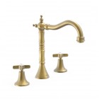 Tres Clasic bateria umywalkowa 3-otworowa stare złoto mat 24210501LM