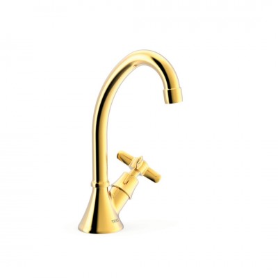 Tres Clasic zawór umywalkowy stojący złoty połysk 24230601OR