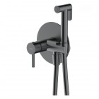 Oltens Molle bateria bidetowa z zestawem prysznicowym podtynkowa grafit 31100400