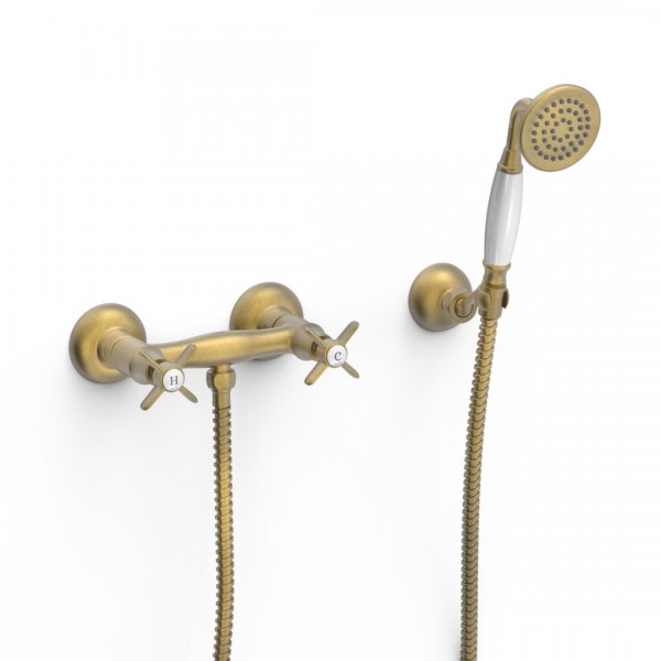 Tres Clasic bateria prysznicowa stare złoto mat 24216301LM