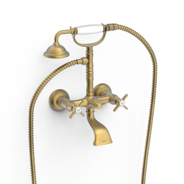 Tres Clasic bateria wannowa kompletna stare złoto mat 24217601LM