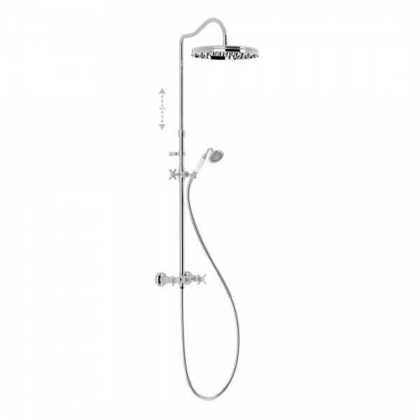 Tres Clasic zestaw natryskowy z baterią prysznicową chrom 24219101