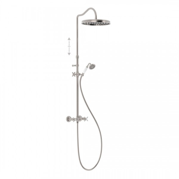 Tres Clasic zestaw natryskowy z baterią prysznicową stal 24219101AC