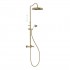 Tres Clasic zestaw natryskowy z baterią prysznicową stare złoto mat 24219101LM