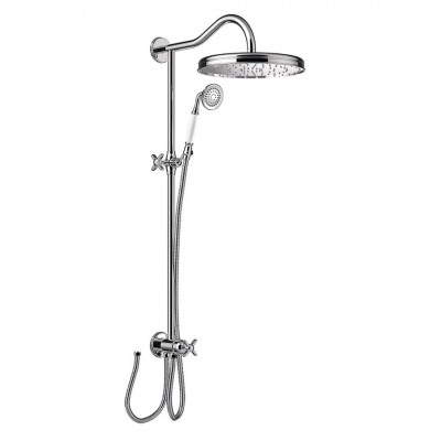 Tres Clasic komplet prysznicowy do baterii natynkowych retro chrom 24247601