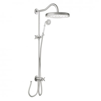 Tres Clasic komplet prysznicowy do baterii natynkowych retro stal 24247601AC