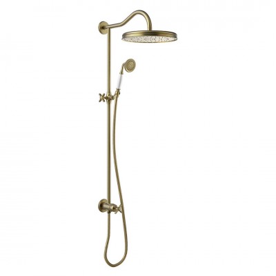 Tres Clasic komplet prysznicowy do baterii podtynkowych retro stare złoto 24247602LV