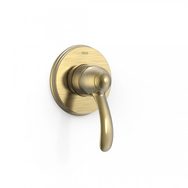 Tres Clasic bateria podtynkowa natryskowa stare złoto 24217701LV