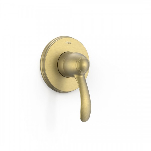 Tres Clasic bateria podtynkowa natryskowa stare złoto mat 24217701LM