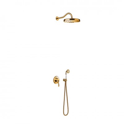 Tres Clasic zestaw natryskowy retro złoty 24218003OR