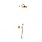 Tres Clasic zestaw natryskowy retro złoty 24218003OR