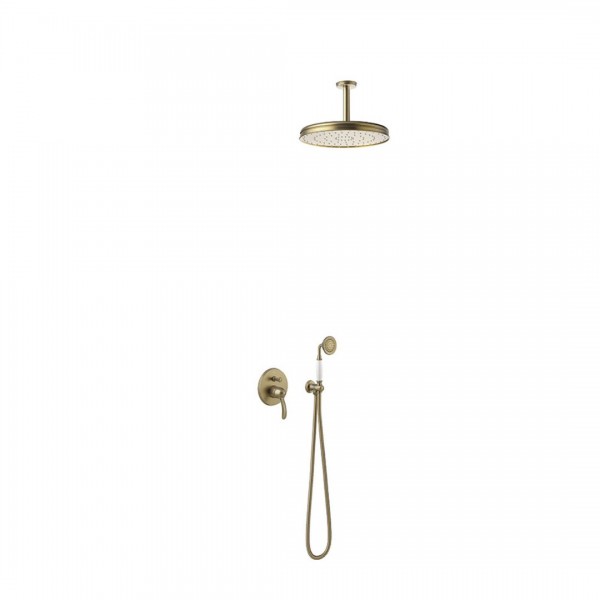 Tres Clasic zestaw natryskowy retro stare złoto 24218004LV