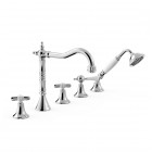 Tres Clasic bateria wannowa 5-otworowa chrom 24214601