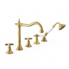 Tres Clasic bateria wannowa 5-otworowa stare złoto 24214601LV