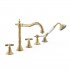 Tres Clasic bateria wannowa 5-otworowa stare złoto mat 24214601LM