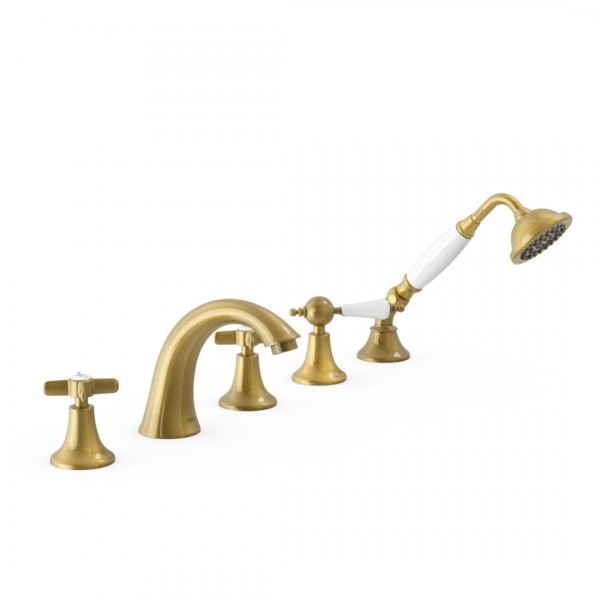 Tres Clasic bateria wannowa 5-otworowa stare złoto 24214602LV