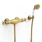 Tres Clasic bateria natryskowa termostatyczna stare złoto 24216409LV