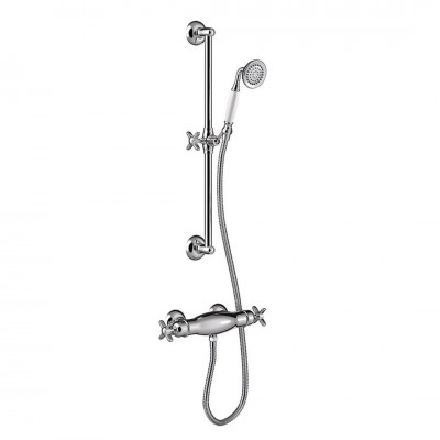 Tres Clasic zestaw prysznicowy z baterią prysznicową termostatyczną chrom 24216402