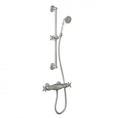 Tres Clasic zestaw prysznicowy z baterią prysznicową termostatyczną stal 24216402AC