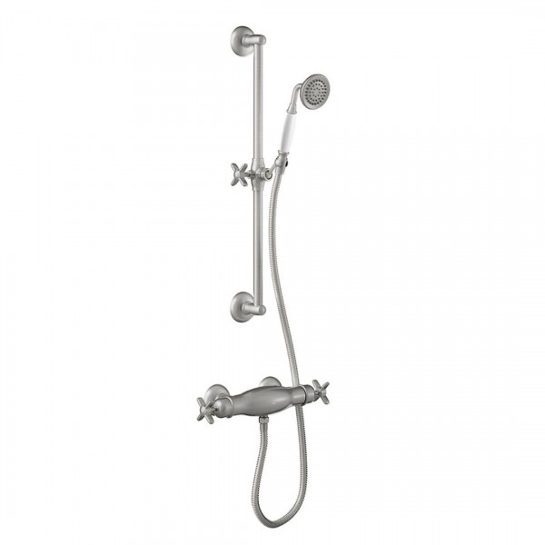Tres Clasic zestaw prysznicowy z baterią prysznicową termostatyczną stal 24216402AC