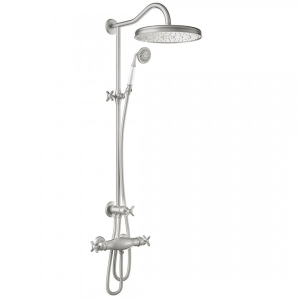 Tres Clasic zestaw natryskowy z baterią prysznicową termostatyczną stal 24219501AC