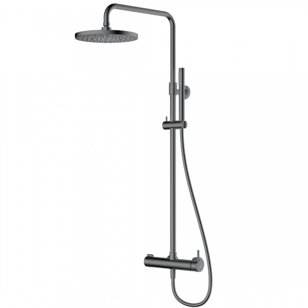 Oltens Molle zestaw prysznicowy ścienny z deszczownicą grafit 36504400