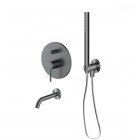 Oltens Molle zestaw wannowo-prysznicowy podtynkowy grafit 36602400