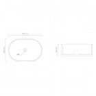 Oltens Lom Thin umywalka 45x30 cm nablatowa biały połysk 40327000