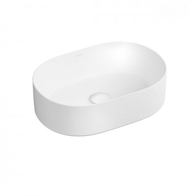 Oltens Lom Thin umywalka 45x30 cm nablatowa biały połysk 40327000