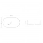 Oltens Lom Thin umywalka 52x30 cm owalna nablatowa biała 40328000