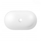 Oltens Lom Thin umywalka 52x30 cm owalna nablatowa biała 40328000