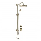 Tres Clasic zestaw natryskowy retro stare złoto mat 24235203LM