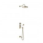 Tres Clasic zestaw wannowy termostatyczny retro stare złoto 24235301LV