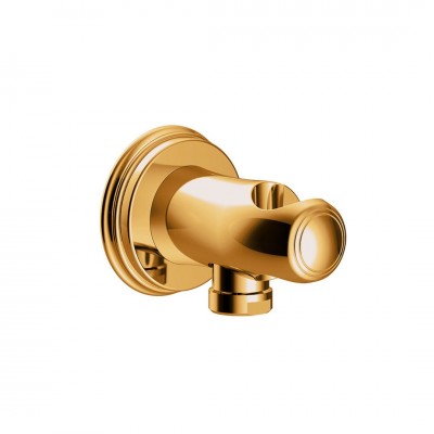 Tres Clasic uchwyt prysznicowy z przyłączem kątowym retro złoty 24218201OR