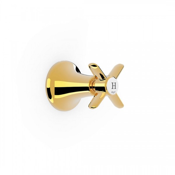 Tres Clasic zawór odcinający podtynkowy złoty połysk 24215502OR