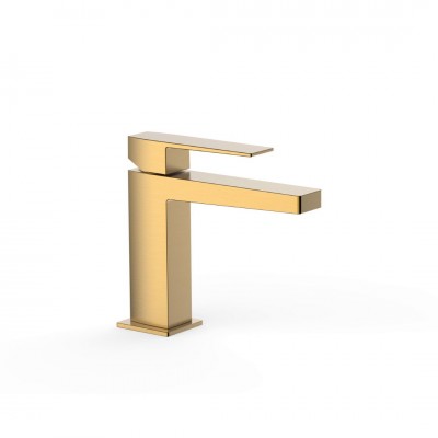 Tres Slim bateria umywalkowa stojąca złoty mat 20210301OM