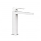 Tres Slim bateria umywalkowa stojąca wysoka biały mat 20210303BM