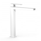 Tres Slim bateria umywalkowa stojąca wysoka biały mat 20210305BM