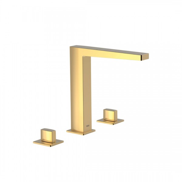 Tres Slim Exclusive bateria umywalkowa nablatowa 3-otworowa złota 20210501OR