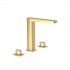 Tres Slim Exclusive bateria umywalkowa nablatowa 3-otworowa złota 20210501OR
